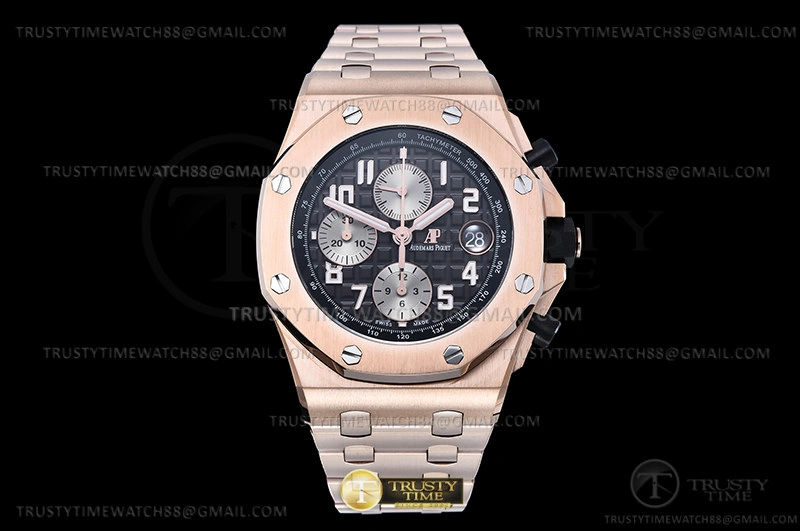 AP ROO Chronograph RG RG Grey Num APF A3126 Mod