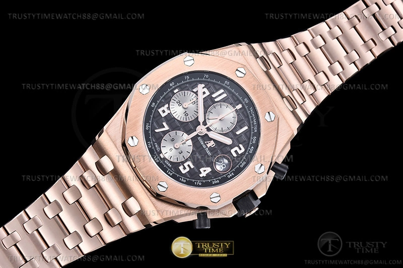 Rep AP ROO Chronograph RG RG Grey Num APF A3126 Mod