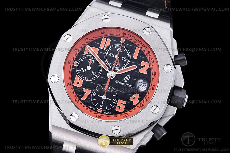 Cheap AP ROO Chronograph SS LE Blk O-Num APF 7750 Mod