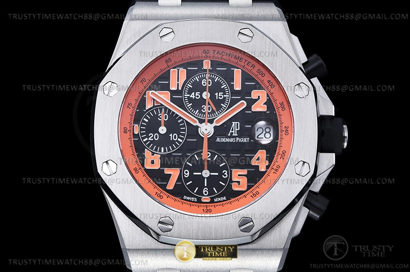 Cheap AP ROO Chronograph SS LE Blk O-Num APF 7750 Mod