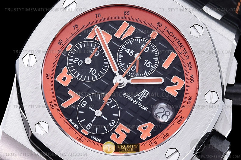 Cheap AP ROO Chronograph SS LE Blk O-Num APF 7750 Mod