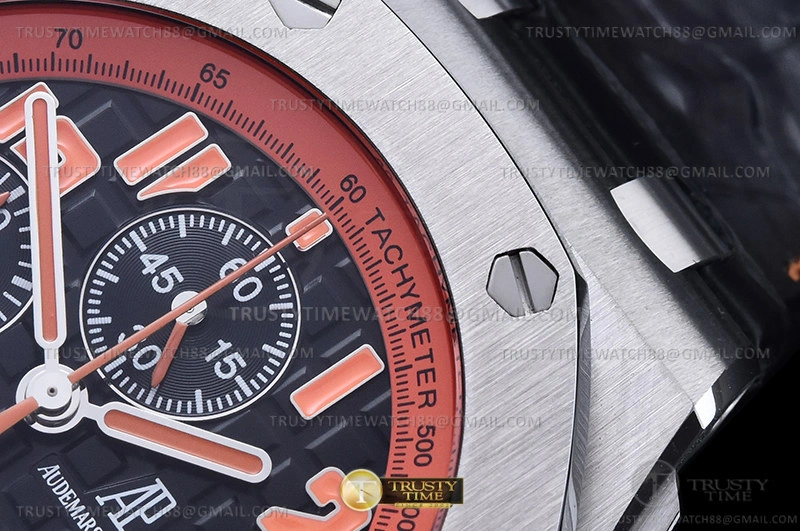 Cheap AP ROO Chronograph SS LE Blk O-Num APF 7750 Mod