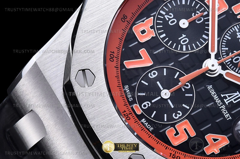 Cheap AP ROO Chronograph SS LE Blk O-Num APF 7750 Mod