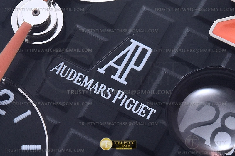 Cheap AP ROO Chronograph SS LE Blk O-Num APF 7750 Mod