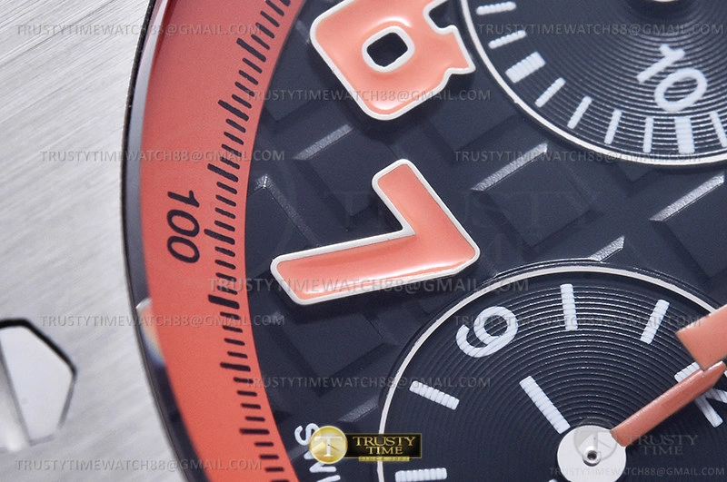 Cheap AP ROO Chronograph SS LE Blk O-Num APF 7750 Mod