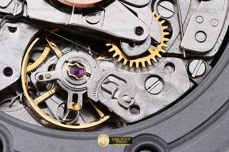 Cheap AP ROO Chronograph SS LE Blk O-Num APF 7750 Mod