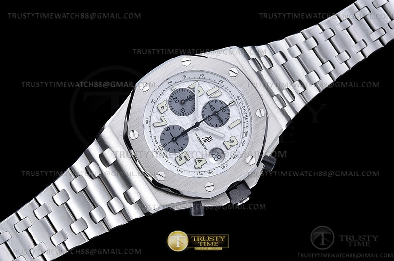 AP ROO Chronograph SS SS Wht Silv Num APF 7750 Mod