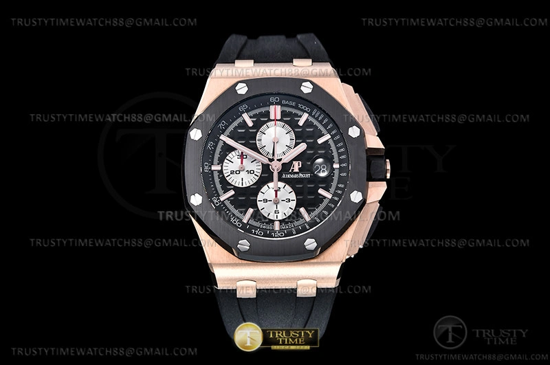 AP0741B – AP ROO Chronograph RG RU Black Wht RSF A3126 Mod