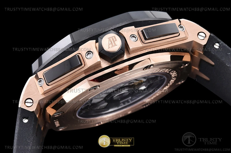 AP0741B – AP ROO Chronograph RG RU Black Wht RSF A3126 Mod