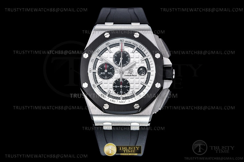 AP0744A – AP ROO Chronograph SS RU White Blk RSF A3126 Mod