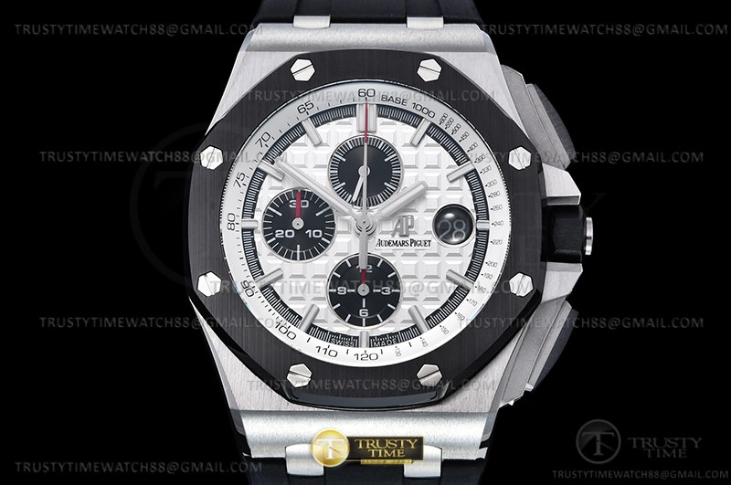 AP0744A – AP ROO Chronograph SS RU White Blk RSF A3126 Mod
