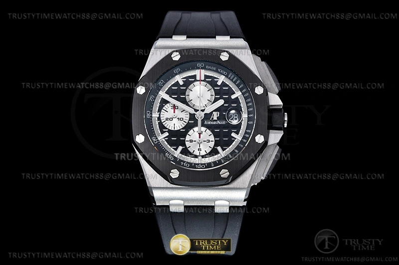 AP0744B – AP ROO Chronograph SS RU Blk Wht RSF A3126 Mod