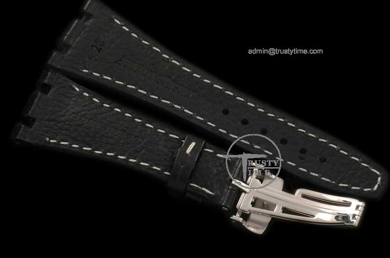 Hyperpeter APACC003B – Black Horn Back Leather Strap c w Clasp For AP Watch