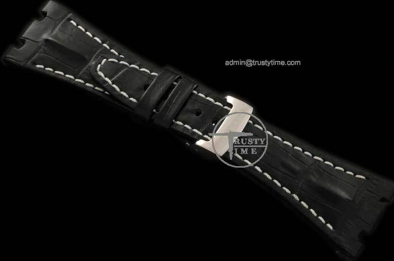Hyperpeter APACC003B – Black Horn Back Leather Strap c w Clasp For AP Watch