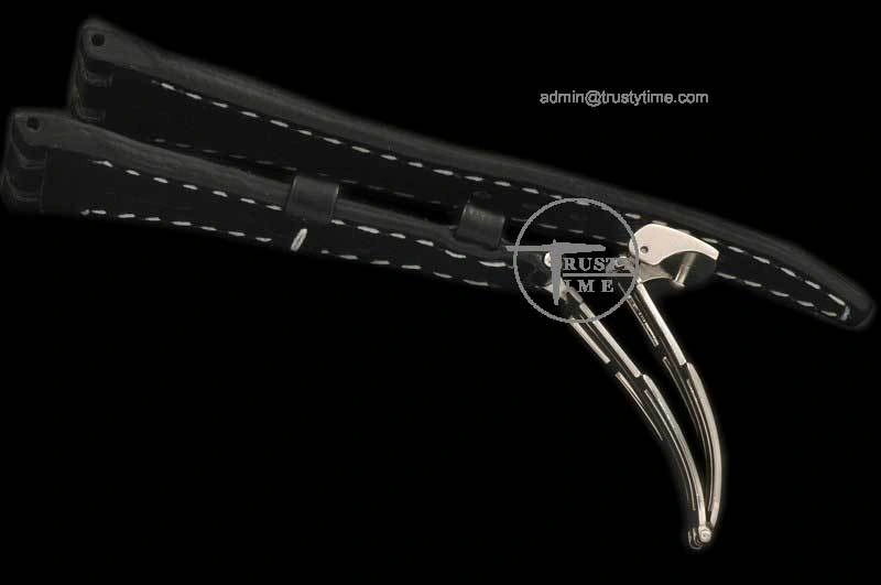 Hyperpeter APACC003B – Black Horn Back Leather Strap c w Clasp For AP Watch