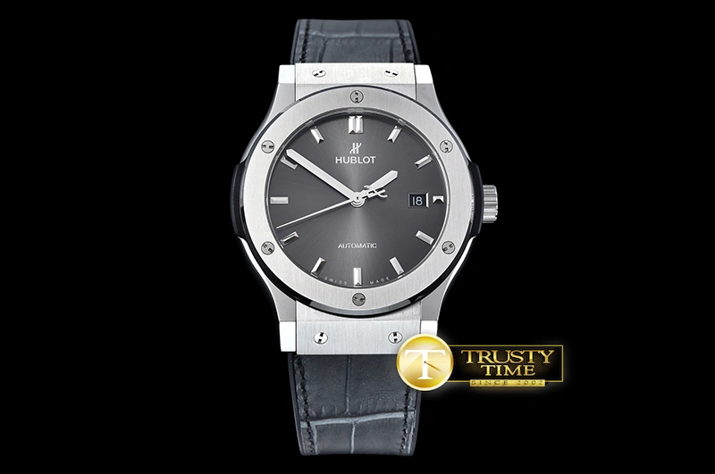 HUB0357A – Classic Fusion Bang 42mm SS TI LE RU Grey A2892 Mod