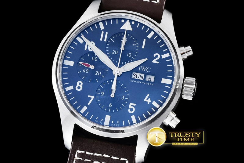 Aaa replica bags IWC0320 – 3777 Pilot Chrono SS LE Blue “Le Petit” V2 ZF A7750