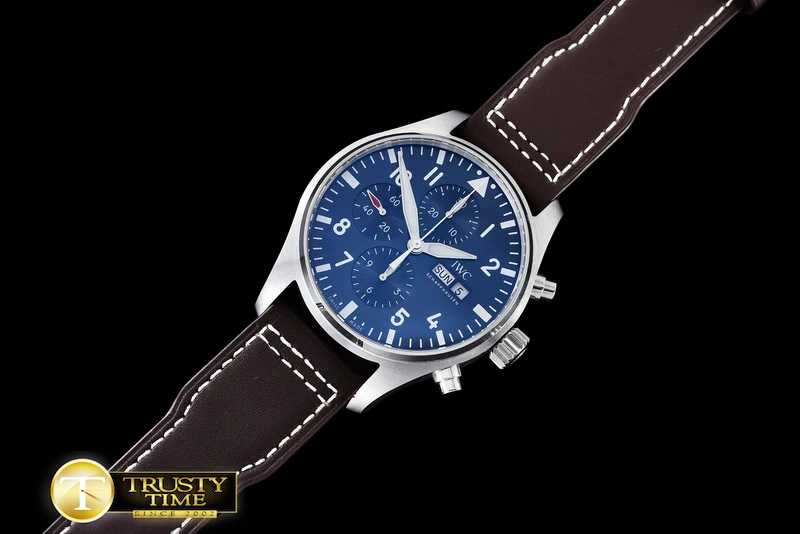 Aaa replica bags IWC0320 – 3777 Pilot Chrono SS LE Blue “Le Petit” V2 ZF A7750