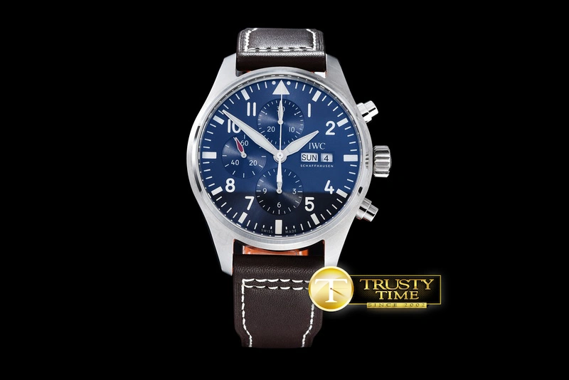 IWC0320 – 3777 Pilot Chrono SS LE Blue “Le Petit” V2 ZF A7750