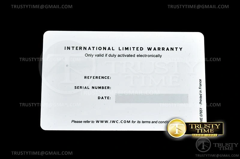 IWCBOX001 – IWC Box Set with Card & Cloth