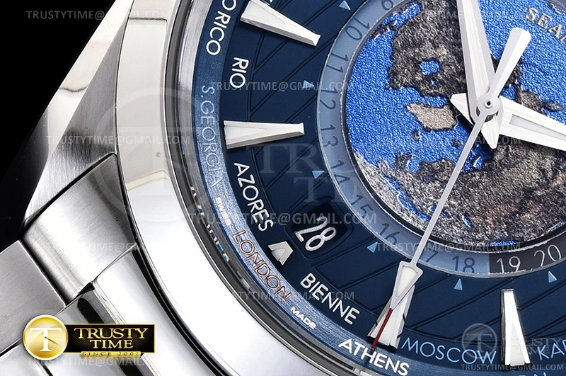 OMG0687A – Aqua Terra 150m GMT Worldtimer 43mm SS SS VSF A8938