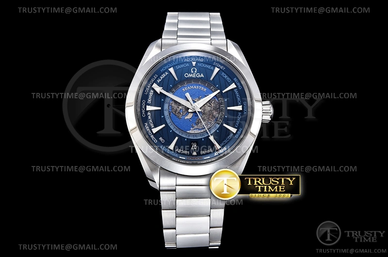 OMG0687A – Aqua Terra 150m GMT Worldtimer 43mm SS SS VSF A8938