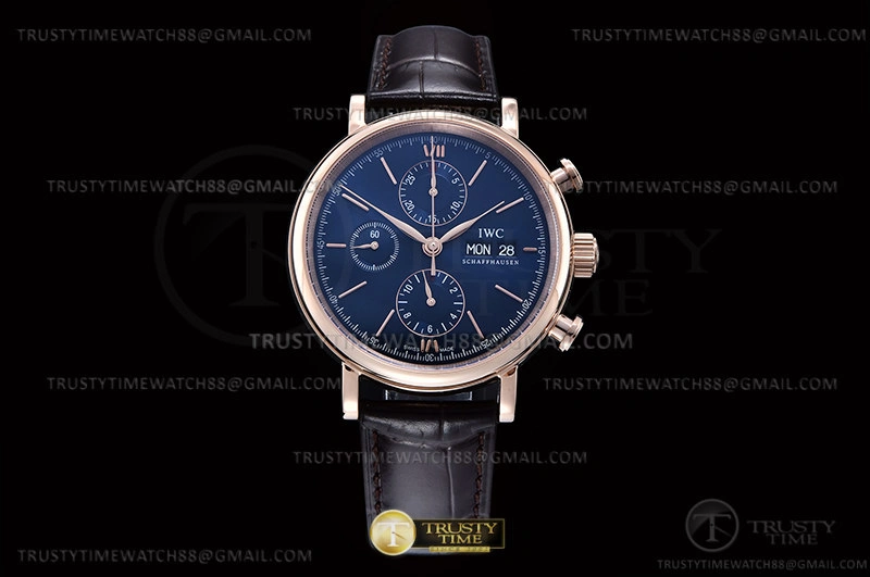 Portofino Chrono IW3910 RG LE Blue RG Stk TWF A7750
