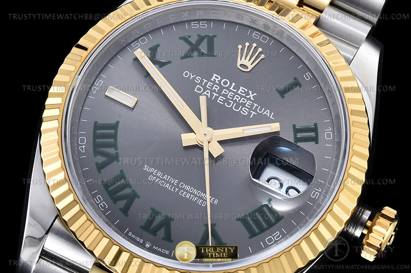 Cheap RDJ0453 – DJ 36mm Jub Flt 904L YG SS Grey Rm VSF VS3235