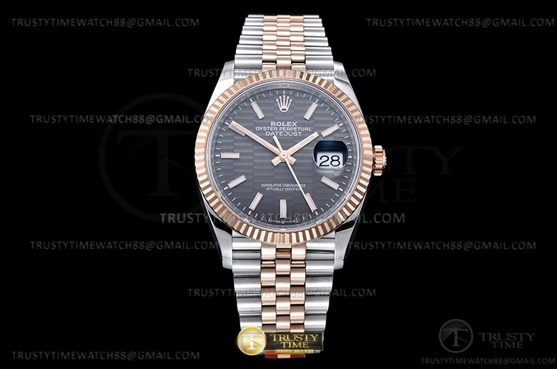 RDJ0454B – DJ 36mm Jub Flt 904L RG SS P-Grey Stk VSF VS3235