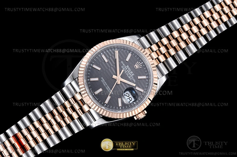 hype RDJ0454B – DJ 36mm Jub Flt 904L RG SS P-Grey Stk VSF VS3235