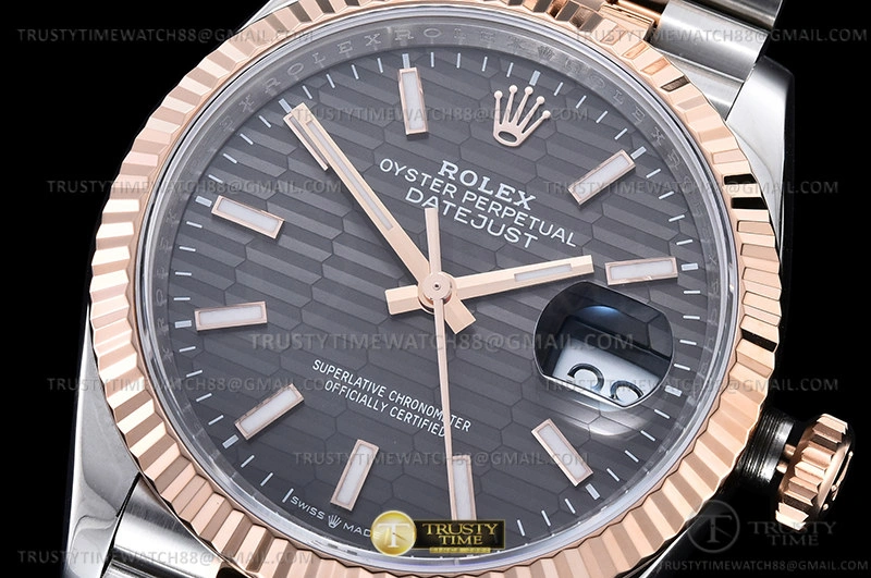 hype RDJ0454B – DJ 36mm Jub Flt 904L RG SS P-Grey Stk VSF VS3235