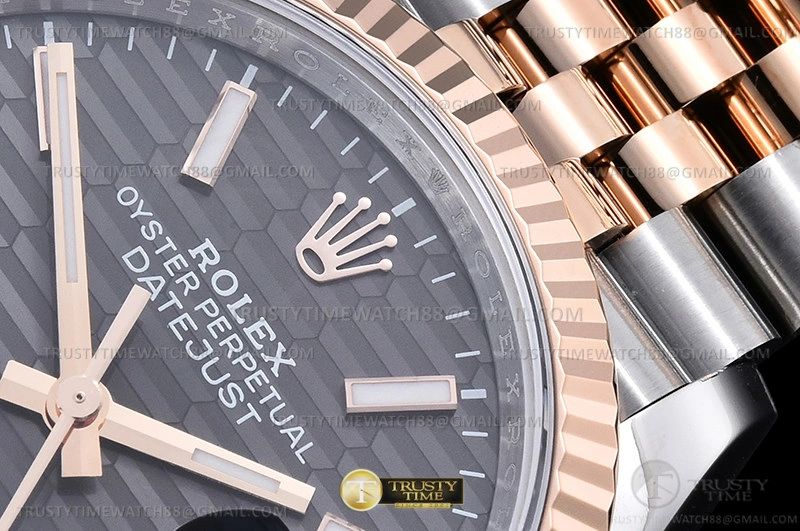 hype RDJ0454B – DJ 36mm Jub Flt 904L RG SS P-Grey Stk VSF VS3235