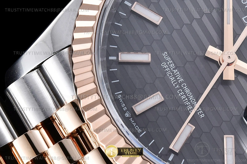 hype RDJ0454B – DJ 36mm Jub Flt 904L RG SS P-Grey Stk VSF VS3235