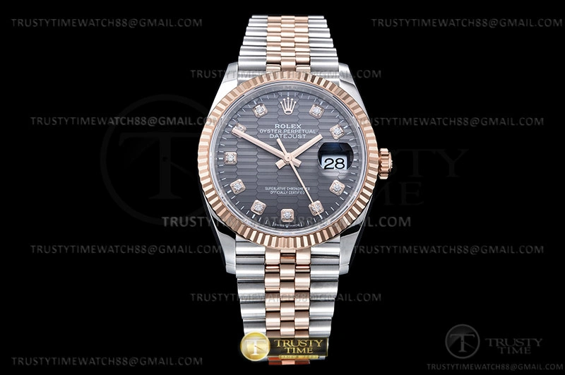 RDJ0454C – DJ 36mm Jub Flt 904L RG SS P-Grey Dia VSF VS3235