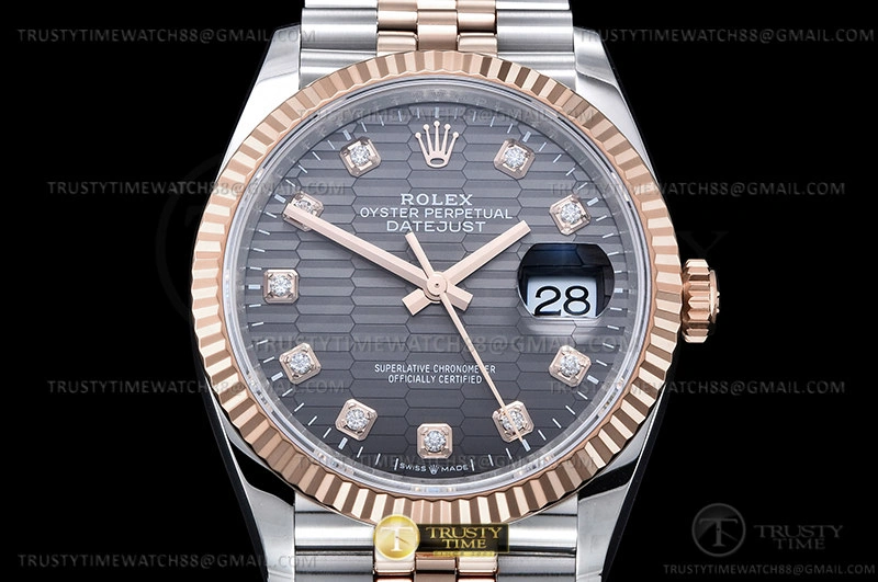 RDJ0454C – DJ 36mm Jub Flt 904L RG SS P-Grey Dia VSF VS3235