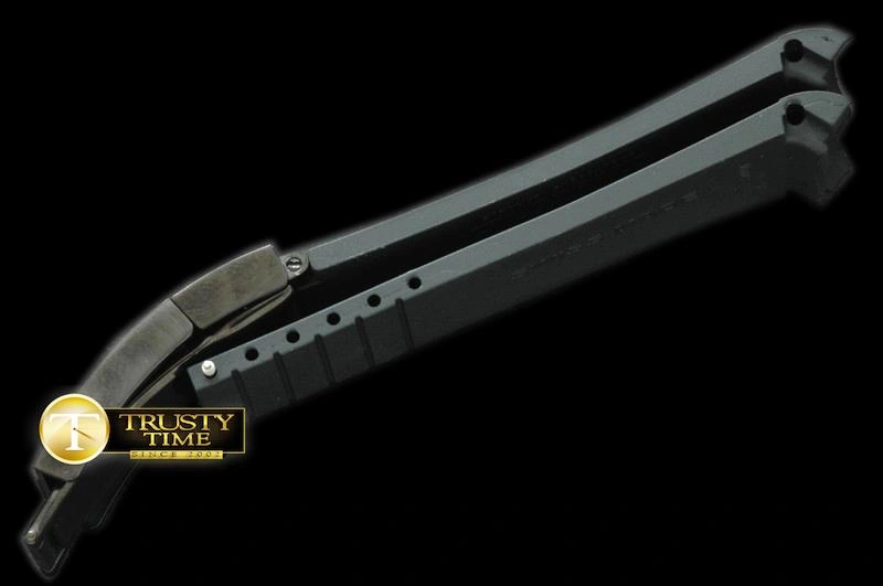 Rep ROLACC009 – Black Rubber Strap 20 18 with PVD Insignia Clasp