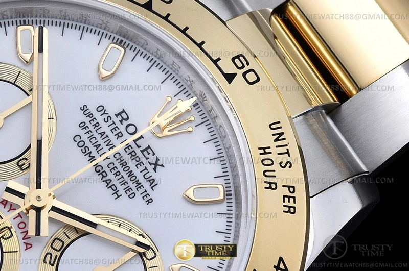 Affordable ROLDYT0438 – Daytona 116503 904L YG SS Wht Stk QF V3 SH4130