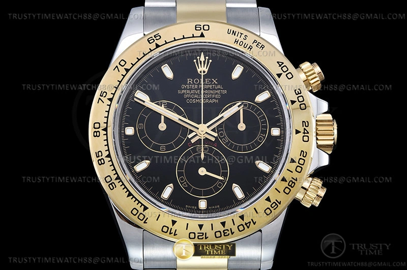 ROLDYT0440 – Daytona 116503 904L YG SS Blk Stk QF V3 SH4130