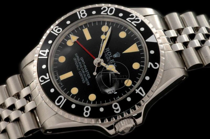 Cheap ROLGMT017C – Vintage GMT SS Black Bezel Jubilee Swiss Eta 2836-2
