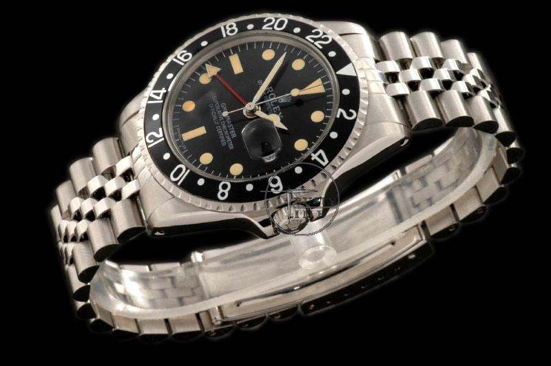 Cheap ROLGMT017C – Vintage GMT SS Black Bezel Jubilee Swiss Eta 2836-2