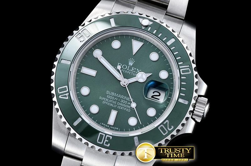 ROLSUB0249A -Submariner 116610LV SS SS Green BPF V2 SP A3135 Mod