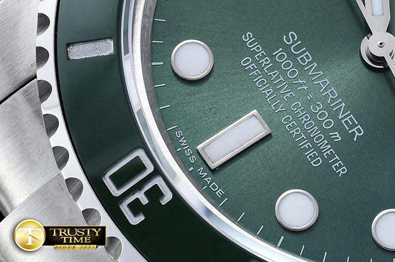 ROLSUB0249A -Submariner 116610LV SS SS Green BPF V2 SP A3135 Mod