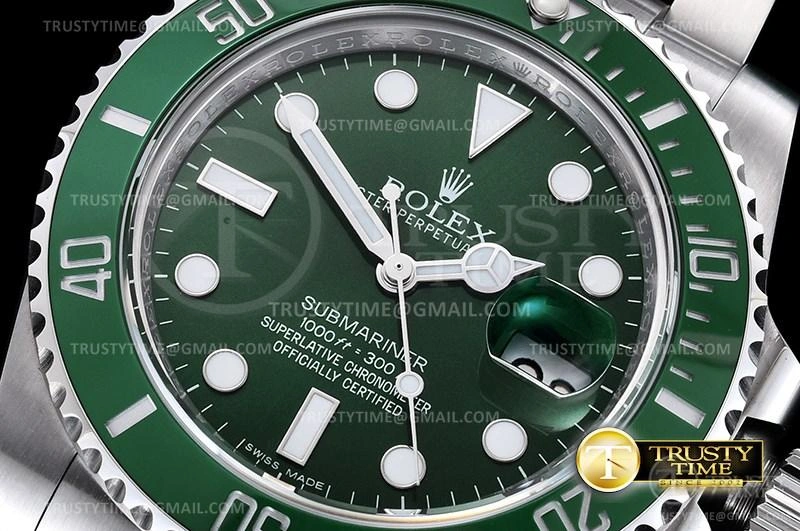 ROLSUB0280A – Submariner 116610LV 904L SS SS Green ARF V3 SH3135