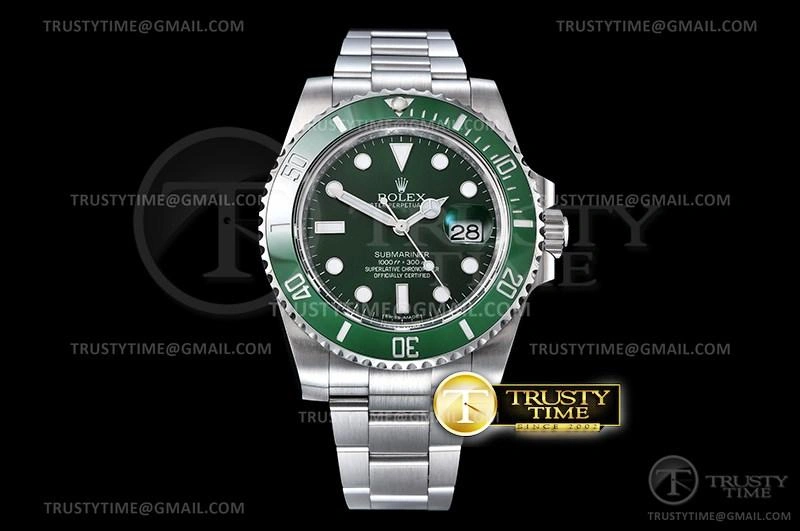 hype ROLSUB0280A – Submariner 116610LV 904L SS SS Green ARF V3 SH3135