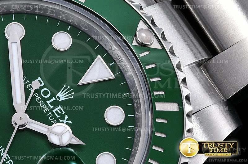 ROLSUB0288 – Submariner 116610LV 904L SS SS Green V2S ZZF SA3135