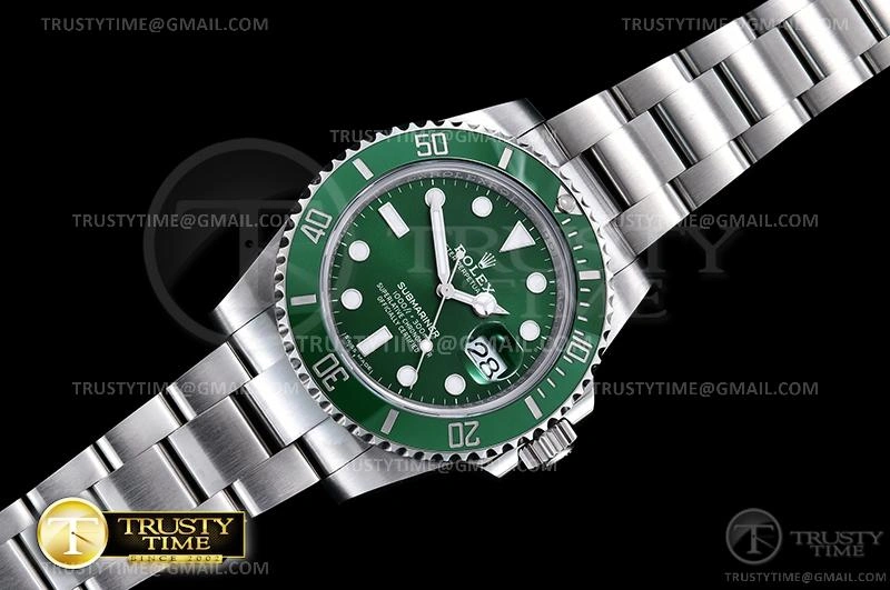 ROLSUB0288 – Submariner 116610LV 904L SS SS Green V2S ZZF SA3135