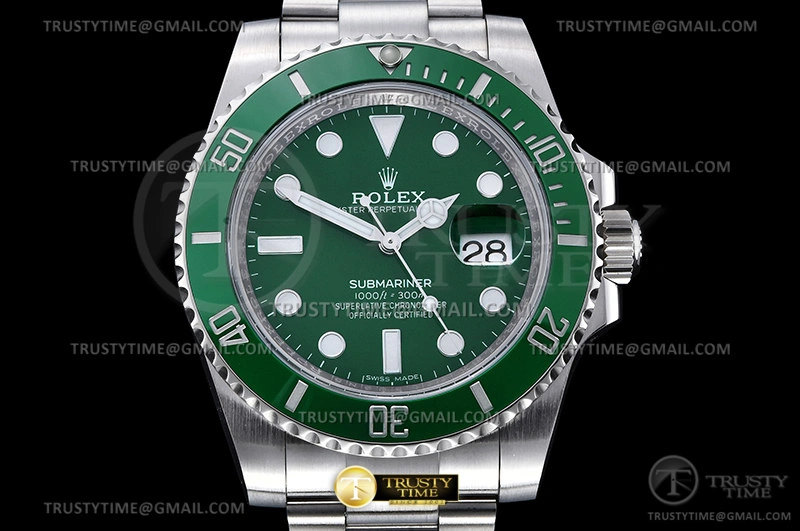 ROLSUB0417B – Submariner 116610LV 904L SS SS Grn CLEAN V2 VS3135