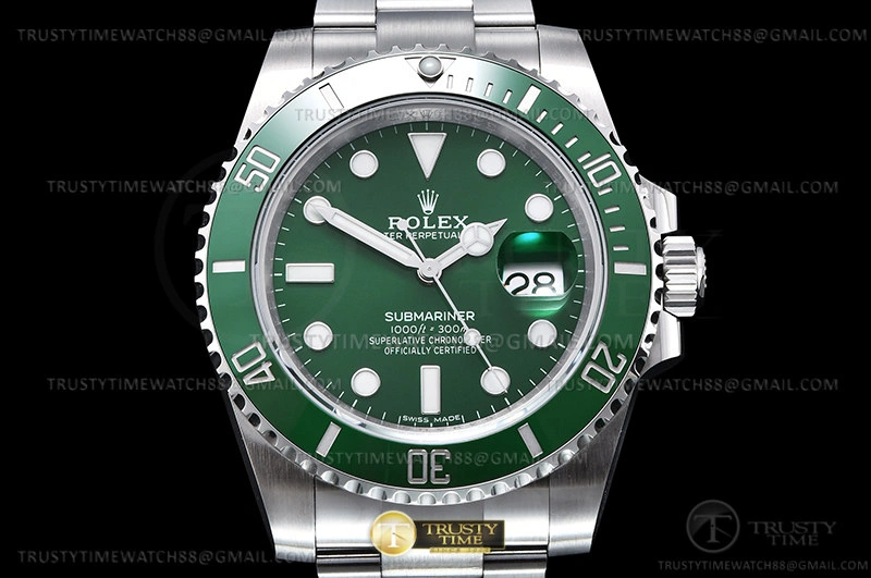 ROLSUB0424B – Submariner 116610LV 904L SS SS Green KING VS3135