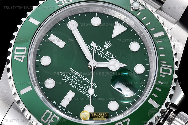 ROLSUB0424B – Submariner 116610LV 904L SS SS Green KING VS3135