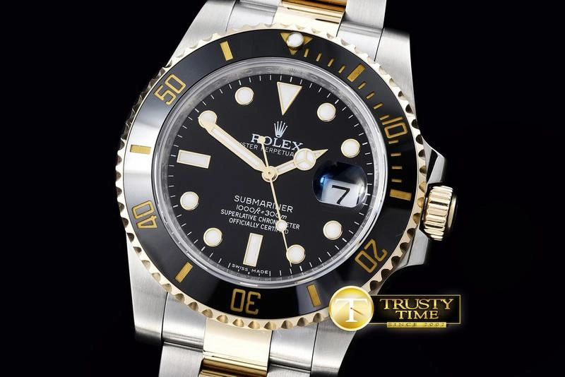 ROLSUB183A – Submariner 116613 18K Wrapped TT Blk V7 Noob A-2836